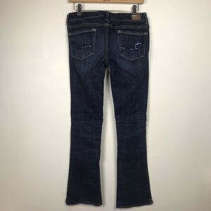 american‎ eagle sequin pocket skinny kick dark wash size 8